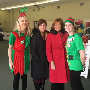 Lezlie and Joan Waites with elves